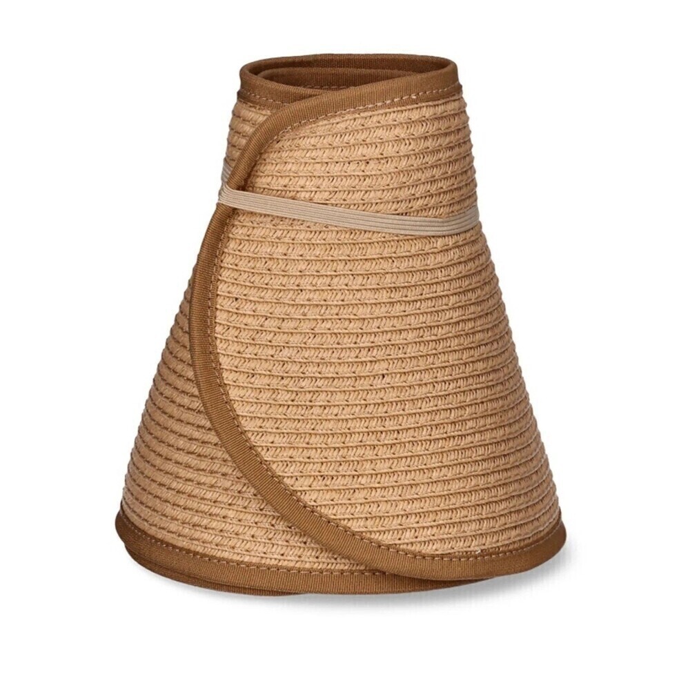 Time and Tru Women’s Packable Straw Visor Hat | Summer Sun Hat - Picture 3 of 4